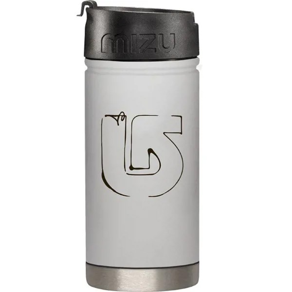 Термобутылка для воды MIZU BURTON V5 PROCESS SCRIBBLE Glossy White W/ Black Print & Coffee Lid