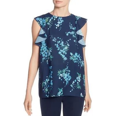 Женская блузка с рюшами и цветочным принтом T Tahari, рубашка-топ BHFO 9023