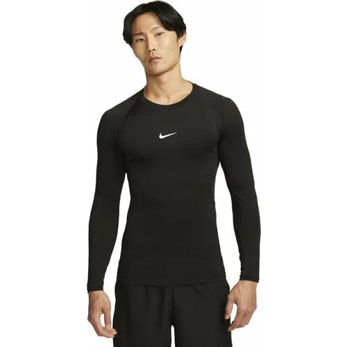 Лонгслив NIKE DF TIGHT TOP LS, размер 2XL, , чёрный