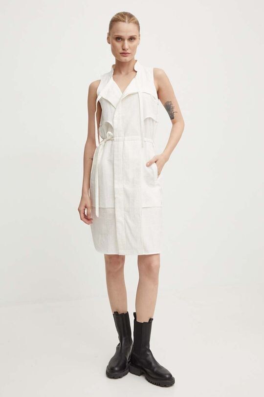 Хлопковое платье G-Star Raw, бежевый
