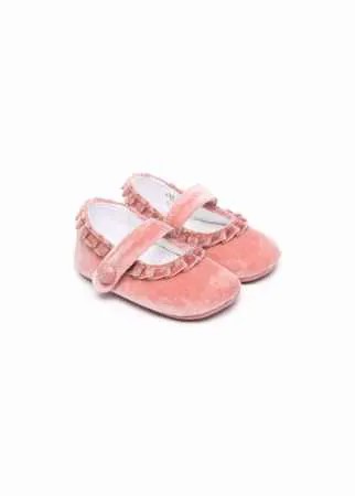 Emporio Armani Kids бархатные балетки