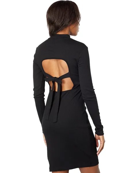 Платье PUMA Classics Ribbed Long Sleeve Dress, цвет Puma Black