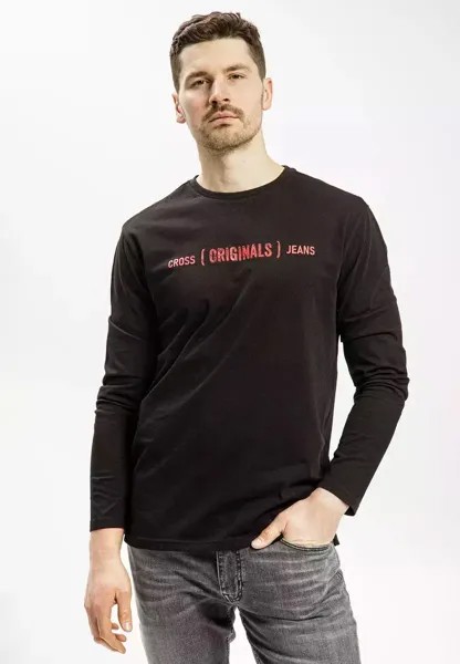 Топ с длинными рукавами Cross Jeans, черный