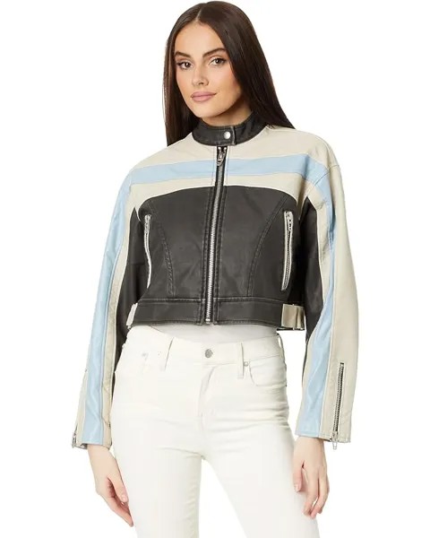 Куртка Blank NYC Vegan Leather Racer Moto, зеленый