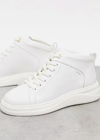 Высокие кожаные кроссовки кремового цвета Fiorelli Pippa-Белый