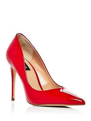 Женские туфли-лодочки AQUA красного цвета с острым носком и шпильками без шнуровки, размер 7 м