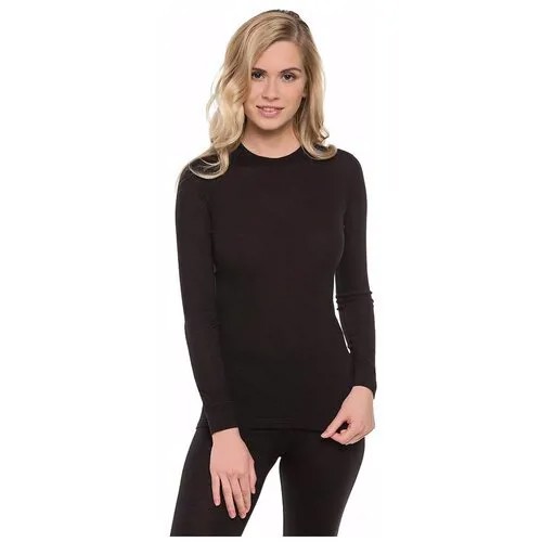 Термобелье футболка женская Norveg Wool+Silk, Черный 19WSW1RL / XL