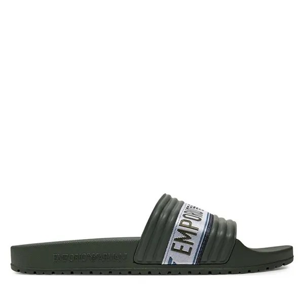 Шлепанцы Emporio Armani XVPS06 XN999 T636 Military+White Avio, хаки