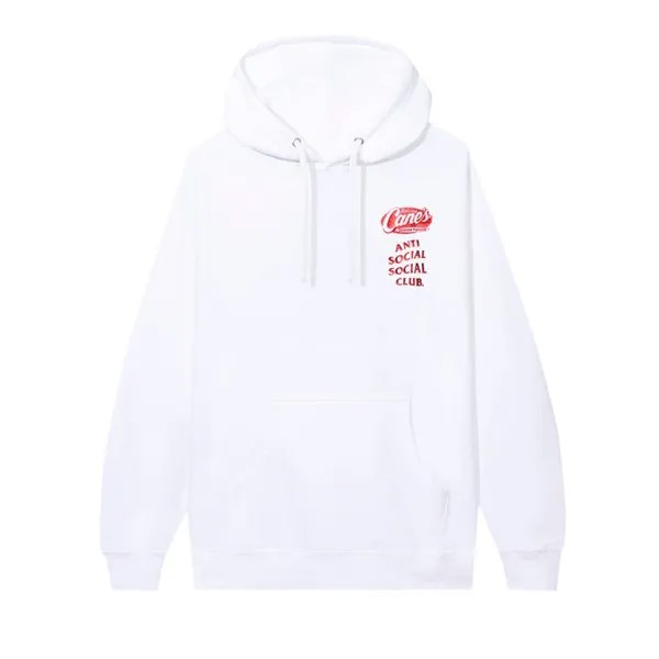 Худи Anti Social Social Club x Raising Canes Shimmer Stack Hoodie White, белый