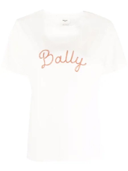 Bally футболка с вышитым логотипом