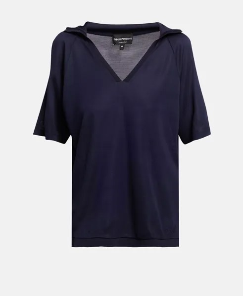 Рубашка блузка Emporio Armani, темно-синий