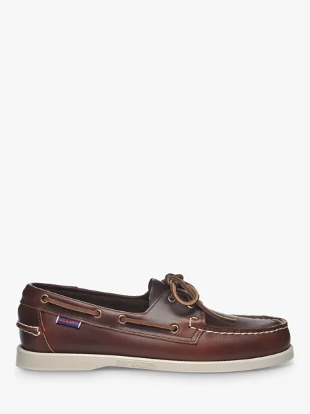 Кожаные топсайдеры Sebago Docksides FGL, вощеный коричневый цвет