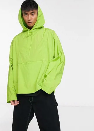 Зеленая oversized‑ветровка с капюшоном ASOS DESIGN-Желтый