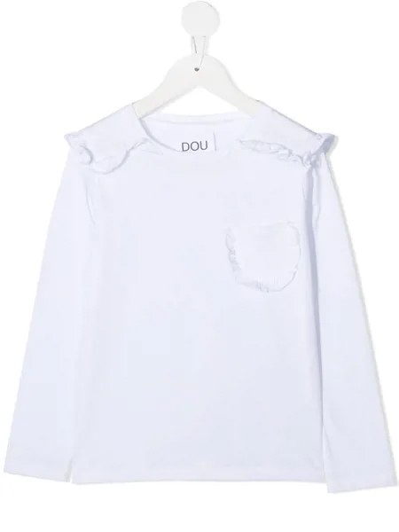 Douuod Kids топ с длинными рукавами и оборками