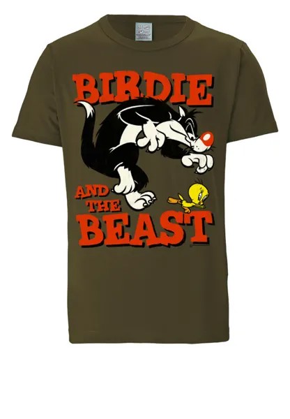 Футболка Logoshirt s Looney Tunes – Sylvester & Tweety, цвет oliv-grün