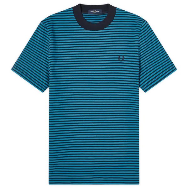 Футболка Fred Perry Fine Stripe Heavyweight T-Shirt, цвет Ocean & Navy