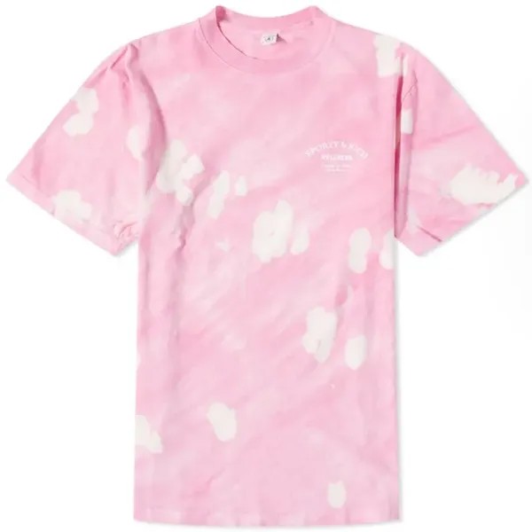 Футболка Sporty & Rich Wellness Studio Tie Dye, розовый