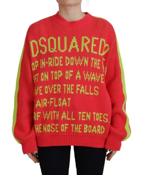 DSQUARED2 Свитер Разноцветный хлопковый вязаный пуловер с круглым вырезом IT38/US4/XS 840usd