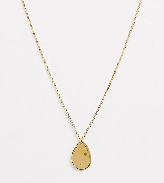 Позолоченное ожерелье с каплевидной подвеской Orelia-Золотой
