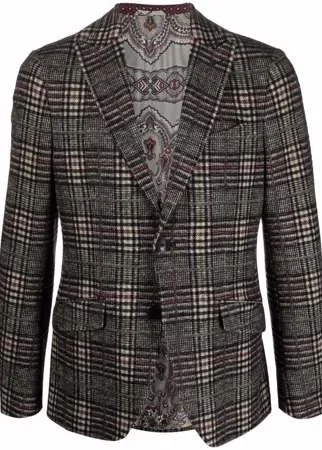ETRO tailored plaid-check blazer