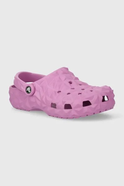 Классические шлепанцы с геометрическим рисунком Crocs, фиолетовый