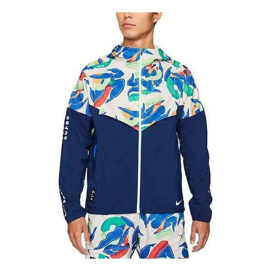 Куртка Nike x Kelly Anna London Jointly Signed Windrunner A.I.R. Causual Sports Running Jacket Coat Male Blue, синий