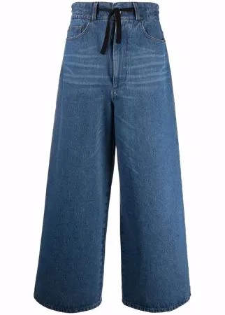 AMI Paris широкие джинсы с поясом