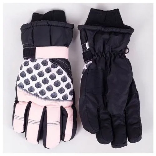 Перчатки Yo!, размер 20, черный, розовый