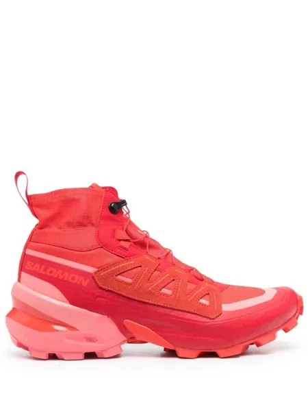 Maison Margiela высокие кроссовки Cross из коллаборации с Salomon, красный