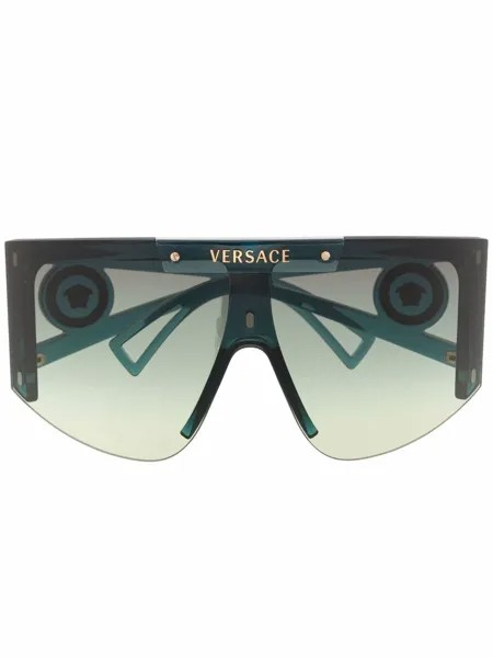 Versace Eyewear солнцезащитные очки-маска со сменными линзами