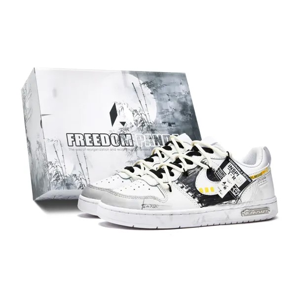 Кроссовки Nike Court Borough Skateboarding Shoes Women's Low-top White/black, белый/черный