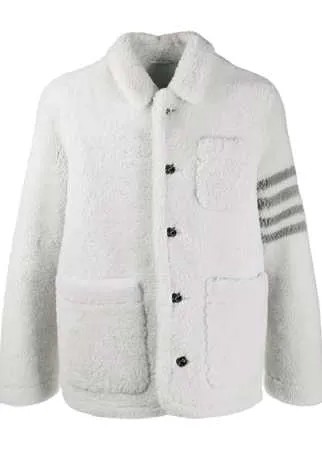 Thom Browne шуба с полосками 4-Bar