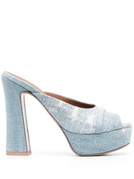Malone Souliers джинсовые мюли Yasmin 125 на платформе, синий