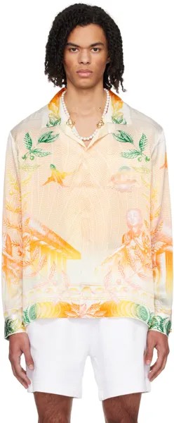 Разноцветная рубашка с принтом Casablanca, цвет La monnaie