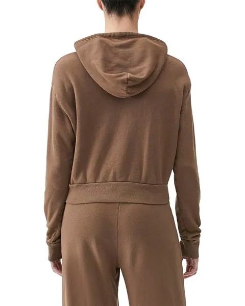 Худи Michael Stars Libbie Cozy Terry Long Sleeve Crop Hoodie, цвет Woodchip