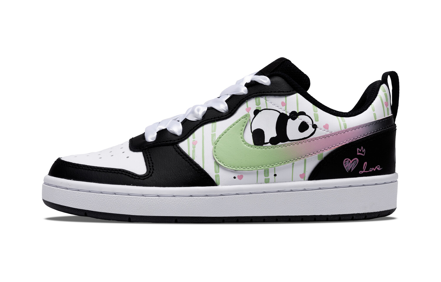 Кроссовки Nike Court Borough Skateboarding Shoes Women's Low-top Pink/Green, светло-зеленый