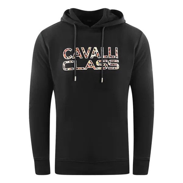 Толстовка с логотипом бренда Cavalli Class, черный