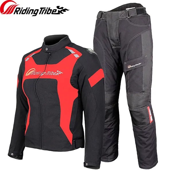 Женская мотоциклетная куртка, брюки, водонепроницаемый дождевик, тяжелый защитный костюм, встроенная снаряжение для предотвращения столкновений и теплая подкладка, JK-56