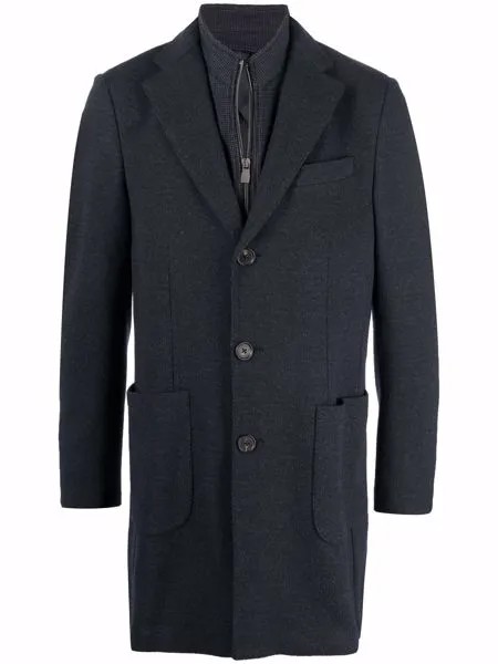 Corneliani однобортное пальто с накладными карманами
