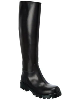Женские кожаные сапоги до колена Bottega Veneta Strut, черные 35,5