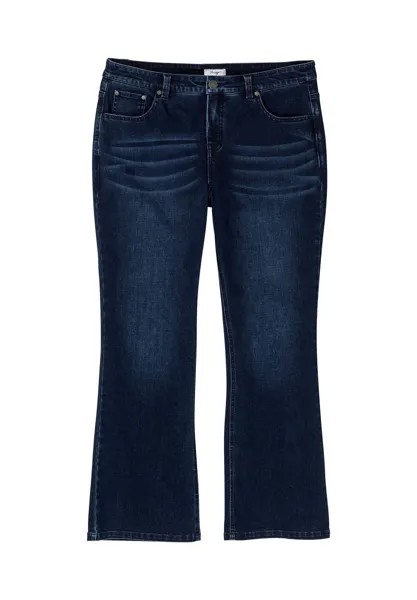 Джинсы Bootcut с кошачьими мордочками и бодиформирующим эффектом sheego, цвет Dark Blue Denim