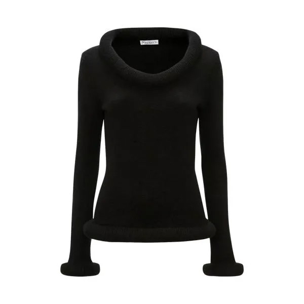 Футболка pullover mit bumper-details black black J.W. Anderson, черный