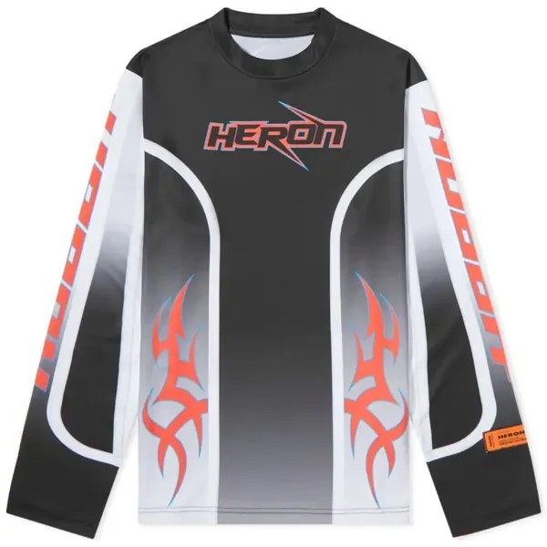 Футболка Сухого Покроя Heron Preston С Длинными Рукавами, черный красный