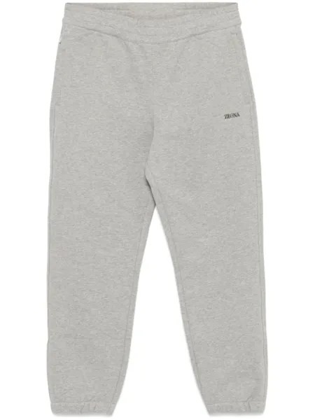 Zegna спортивные брюки с логотипом, серый