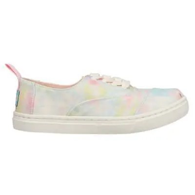 TOMS Cordones Cupsole Tie Dye Молодежные белые кроссовки на шнуровке для девочек Повседневная обувь 1