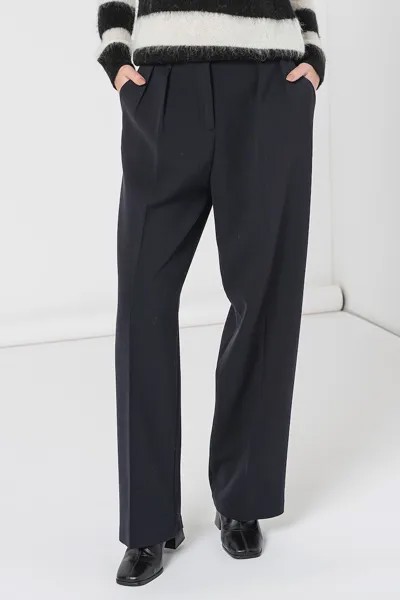 Однотонные брюки с широкими штанинами United Colors Of Benetton, черный