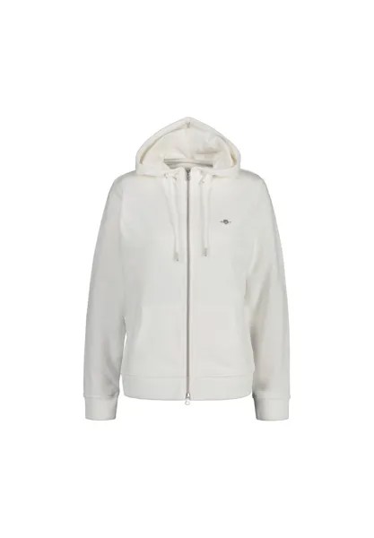 Толстовка женская - REGULAR SHIELD ZIP HOODIE, куртка с капюшоном, логотип GANT