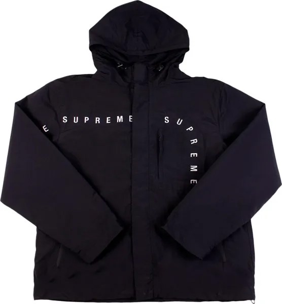 Куртка Supreme Curve Logos Ripstop Jacket 'Black', черный
