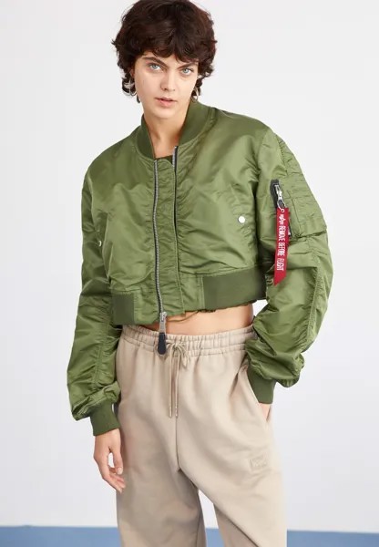 Куртка-бомбер BOXY Alpha Industries, цвет sage green