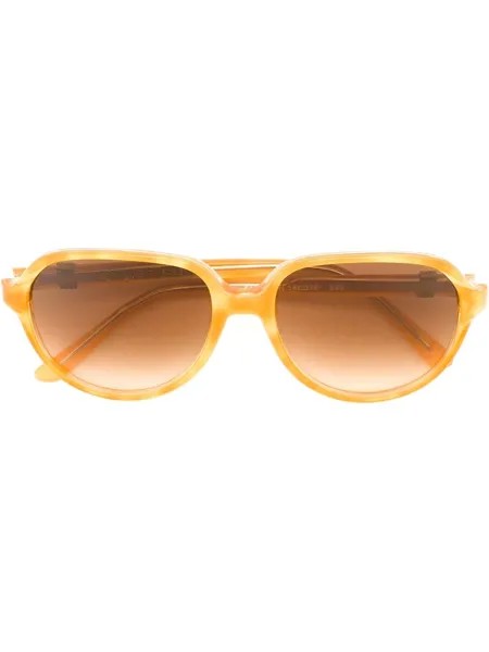 Yves Saint Laurent Pre-Owned солнцезащитные очки с мраморным узором